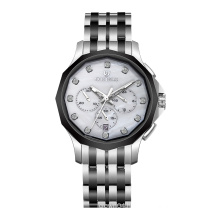 Stainless steel Polygon shape Chronograph Quartz Watch